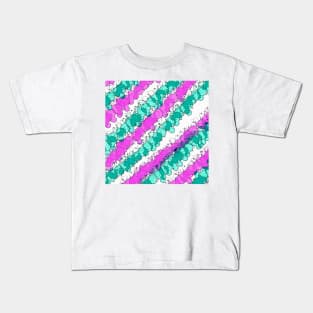 Pink and Teal Splatter Distressed Kids T-Shirt